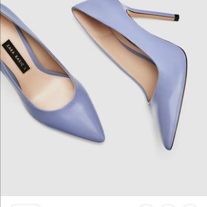 New LILAC LEATHER PUMP - ZARA